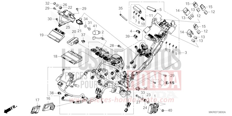 KABELBAUM von CBR1000RR "Fireblade" GRAND PRIX RED (R380) von 2024